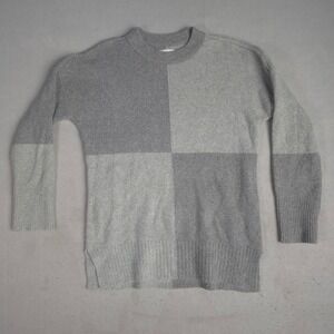 Abercrombie Fitch Colorblock Sweater Tunic Grey Size Small Ribbed Knit